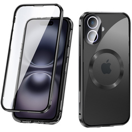 Магнітний чохол Dual Glass MagSafe для iPhone 16, чорний