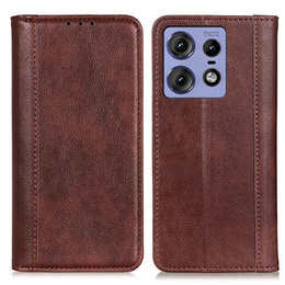 Флип-кейс для Motorola Edge 50 Pro, Split Leather, коричневый