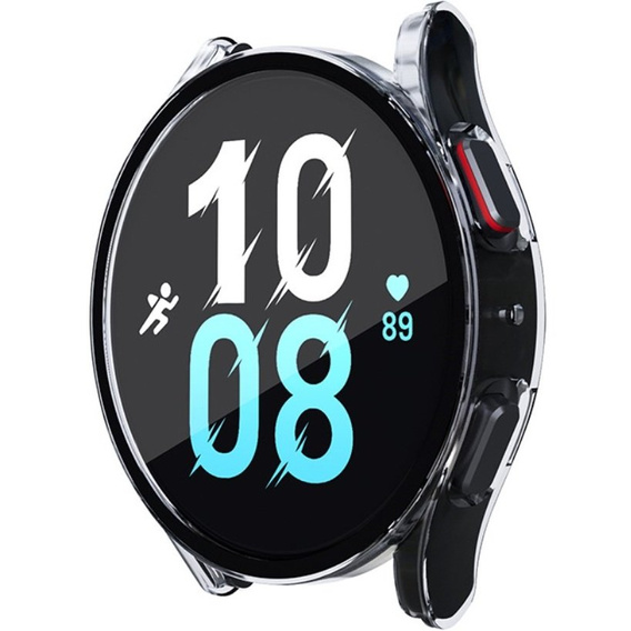 Силиконовый футляр со встроенным защитным стеклом до Galaxy Watch5 44mm, Transparent