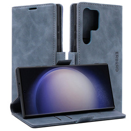 Чехол для Samsung Galaxy S23 Ultra, ERBORD Vintage, бумажник с клапаном, зелёный