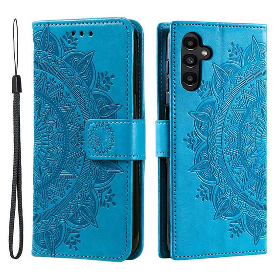 Откидной чехол для Samsung Galaxy A34 5G, Mandala, синий
