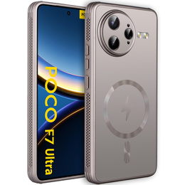 Чехол для Xiaomi Poco F7 Ultra, MagSafe, титановое золото
