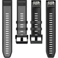 Силиконовый ремешок для Garmin Fenix 5/6/7 Forerunner 945/935, Grey / Black