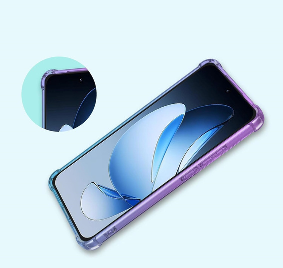 Чехол для Oppo Reno 13, Gradient Dropproof, Фиолетовый / синий
