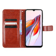 Откидной чехол для Xiaomi Redmi 12C, Crazy Horse Wallet, коричневый