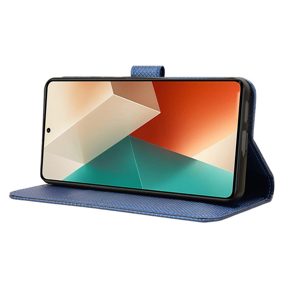 Откидной чехол для Xiaomi Redmi Note 13 5G, Wallet Smart Magnet, синий