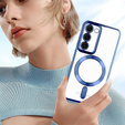 Чохол для Samsung Galaxy S23, Electro MagSafe, темно-синій + Скло на екран