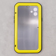 Чехол Love Mei до iPhone 12, armored with glass, жёлтый