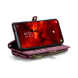 Чохол CASEME для Samsung Galaxy S24 FE, RFID Leather Wallet з плечовим ременем, червоний