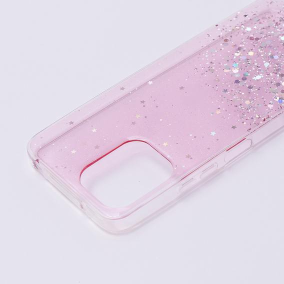 Чехол до Xiaomi Redmi 12, Glittery, розовый
