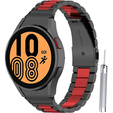 Браслет Stainless для  Samsung Galaxy Watch 4 / 4 Classic - Black/Red