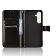 Футляр з клапаном для Samsung Galaxy S25 FE, Crazy Horse Wallet, чорний
