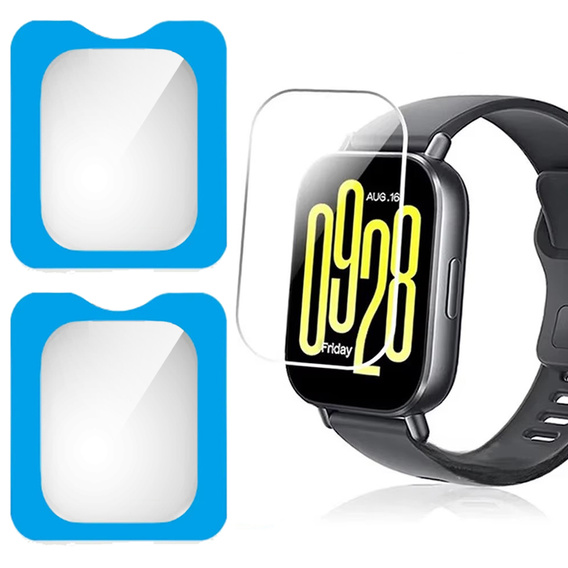 2x Загартоване скло з монтажною рамкою ERBORD для Xiaomi Redmi Watch 5 Active