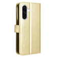 Откидной чехол для Samsung Galaxy A56, Crazy Horse Wallet, золотой
