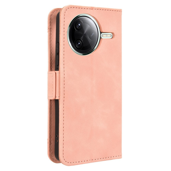 Футляр з клапаном для Xiaomi Poco F7 Pro, Card Slot, рожевий