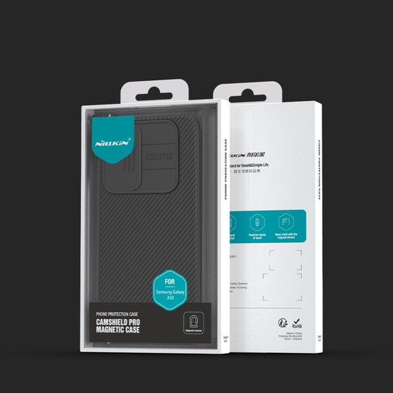 Чохол NILLKIN для Samsung Galaxy A35 5G, Silicone CamShield Case for MagSafe, чорний