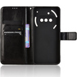 Откидной чехол для Nothing Phone 3A, Crazy Horse Wallet, чёрный