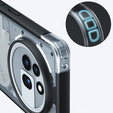 Чoхол до Nothing Phone 3A Pro, Fusion Hybrid, прозорий / чорний