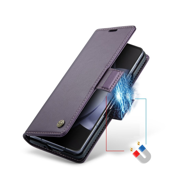 CASE фліп-чохол для Samsung Galaxy Z Fold6 5G, Litchi Wallet, фіолетовий