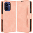 Футляр з клапаном для Oppo Reno 13F / Oppo Reno 13FS, Card Slot, рожевий