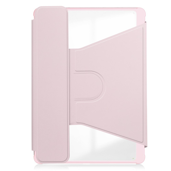 Чехол клавиатура для Samsung Galaxy Tab A9+, Rotary 360° Leather, розовый rose gold