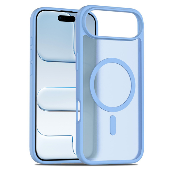 Матовий чохол для iPhone Air, для MagSafe, напівпрозорий синій