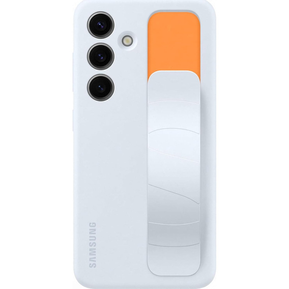 Оригінальний чохол Samsung для Galaxy S24, силіконовий чохол Standing Grip Case, світло-синій