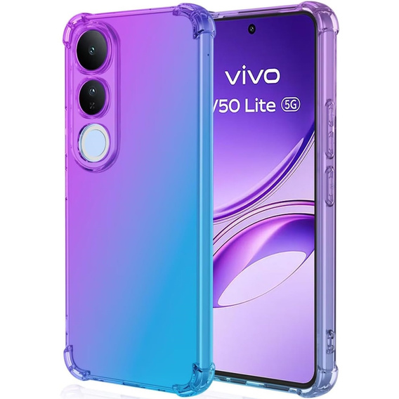Чехол для Vivo V50 Lite 4G / 5G, Gradient Dropproof, Фиолетовый / синий