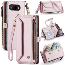 Чехол CASEME для Samsung Galaxy A56 5G, RFID Leather Wallet, с плечевым ремнем, зелёный