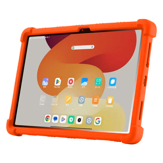Силиконовый чехол для Xiaomi Redmi Pad SE 11", Impact, бронированный, оранжевый