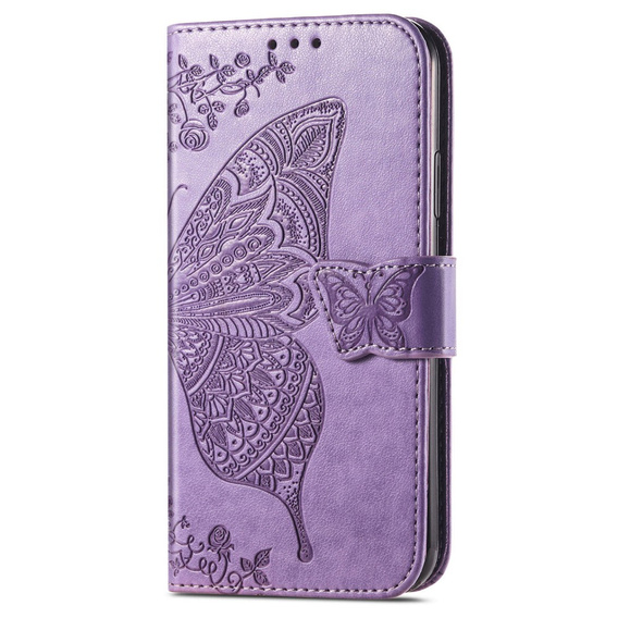 Чохол-книжка для Motorola Edge 50 Ultra, Butterfly, фіолетовий