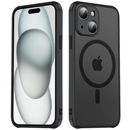 Чехол MagSafe для iPhone 15 Plus, Hybrid Matte Lens Pro, черный