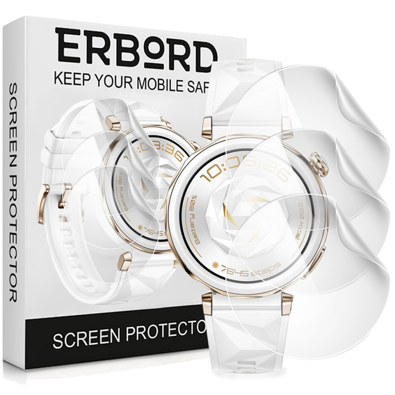 3x ERBORD Гідрогелева фольга для Huawei Watch GT 5 Pro 42mm