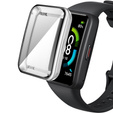 Чехол 2в1 с защитой экрана для часов Huawei Band 6/7, Silver