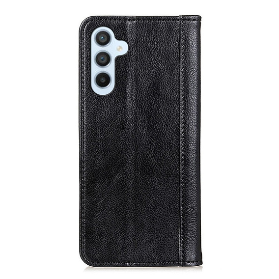Флип-кейс для Samsung Galaxy S25 FE, Split Leather, чёрный