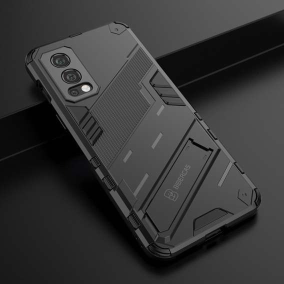Чехол для OnePlus Nord 2 5G, Military kickstand, синий