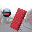 Чохол-сумка для iPhone 16 Pro, Rhombus Crossbody Leather, червоний