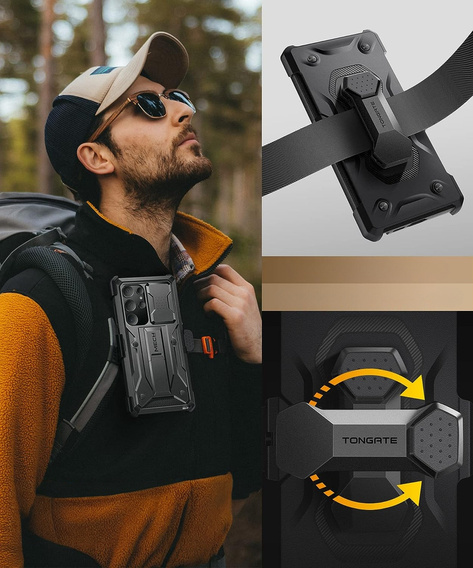 Чохол для Samsung Galaxy S23 Ultra, Tongate MECH Series Clip, чорний