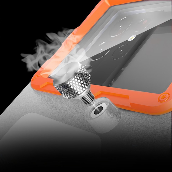 Универсальный водонепроницаемый чехол для телефона SHELLBOX, серебристый/оранжевый