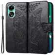 Откидной чехол для Oppo A98 5G, Butterfly, чёрный