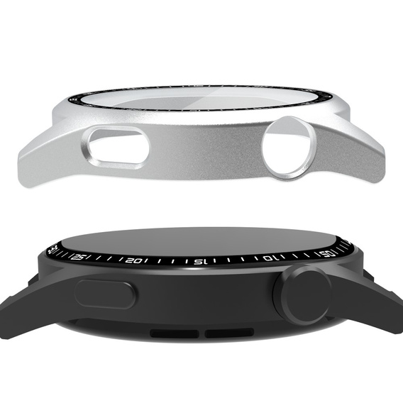 2в1 чохол та захисне скло для годинника Huawei Watch GT 3 46mm, білий