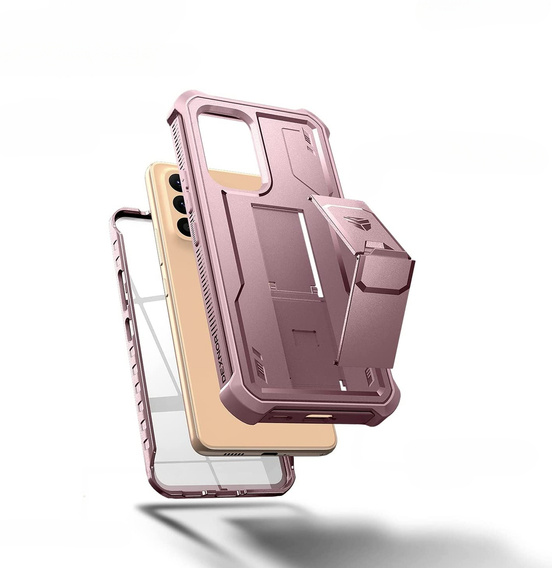 Бронированный чехол для Samsung Galaxy A53 5G, Dexnor Full Body, розовый rose gold