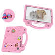 Детский чехол для Samsung Galaxy Tab S6 Lite 10.4 2020/2022 / Tab A7 2020 T500 / T505 / Tab S6 T860/T865, Cute Patterns, с подставкой, розовый