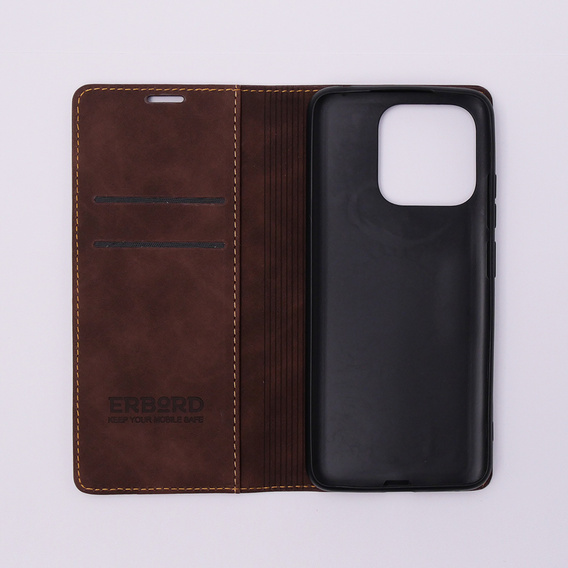 Чохол для Xiaomi Redmi 12C, ERBORD Vintage, гаманець з клапаном, кава