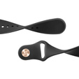 Силиконовый ремешок 20mm, Black/Black Buckle