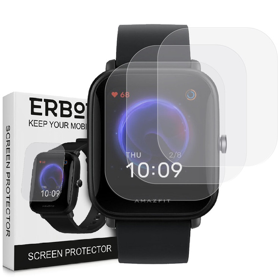 3x ERBORD Гідрогелева фольга для Amazfit Bip U Pro