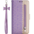 Чохол-кришка для Samsung Galaxy A54 5G, Wallet Pocket Zipper Lace, фіолетовий