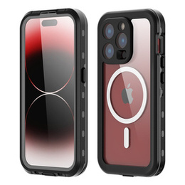 Водонепроницаемый чехол IP68 для iPhone 15 Pro, SHELLBOX MagSafe, чёрный