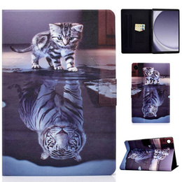 Чехол до Samsung Galaxy Tab A9 X110 / X115, cat and tiger