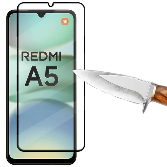 3D загартоване скло для Xiaomi Redmi A5, чорна рамка